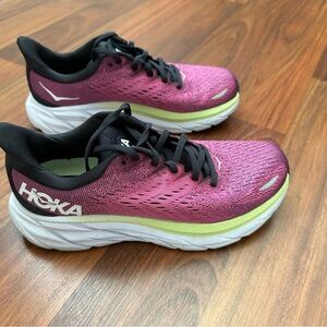Hoka Women's Athletic Shoes in Magenta and Black 

Great condition.
